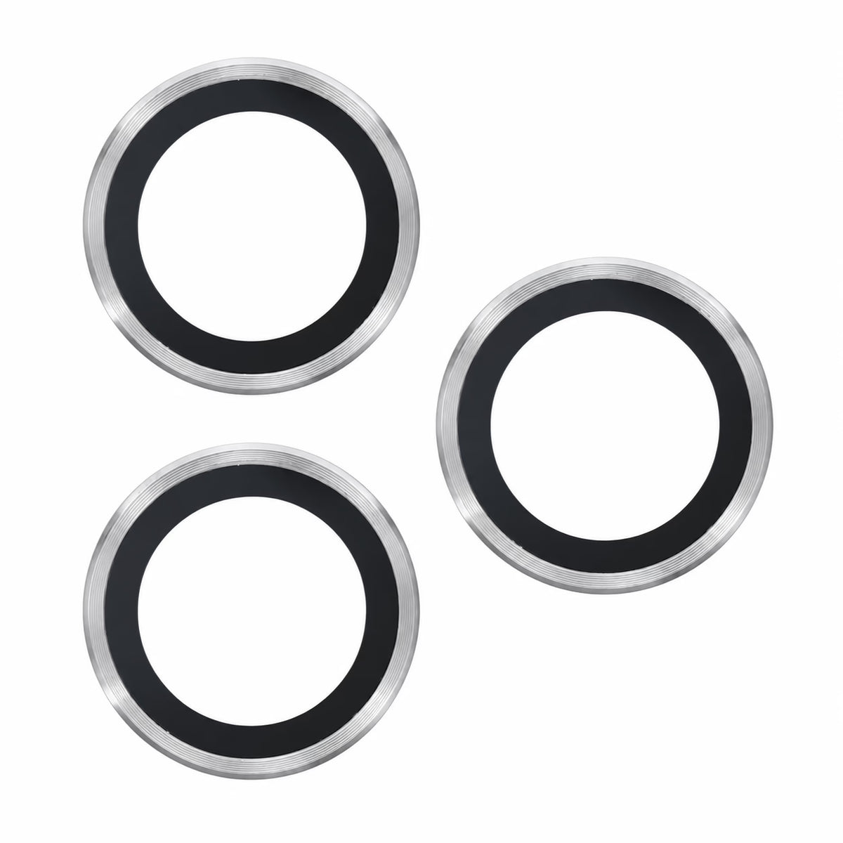 Camera lens protector rings, silver