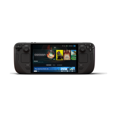 Steam Deck OLED handheld, front view