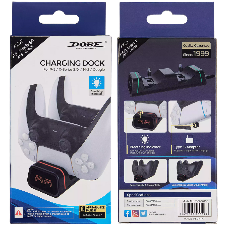 DOBE Dual Controller Charging Dock for PS5 DualSense photo 6