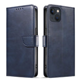 Blue phone wallet case with card slots