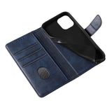 Phone wallet case open, showing card slots and phone holder