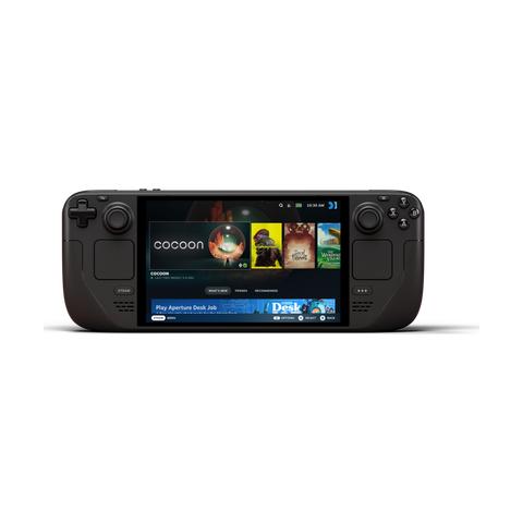 Steam Deck OLED handheld, front view