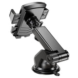 Dashboard clamp car phone mount, side view